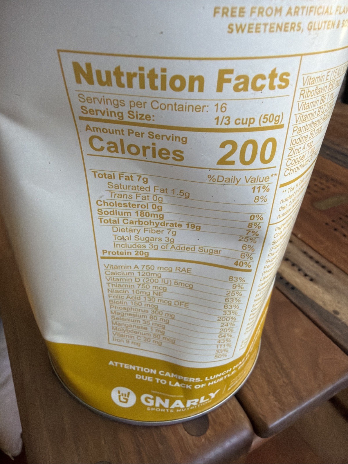 Gnarly Vanilla Protein Powder – NSF Sport Certified – Vegan Plant Protein 9/27