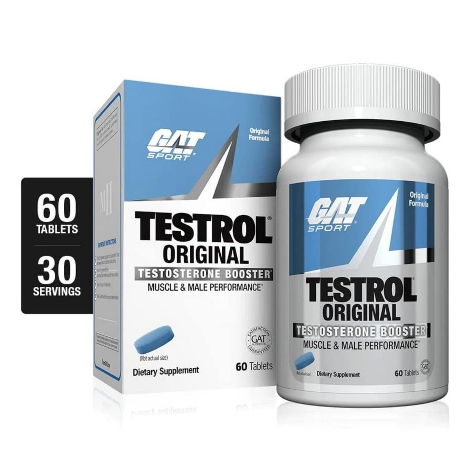 GAT SPORT Testrol Original Test Booster | Male 60 count (Pack of 1)