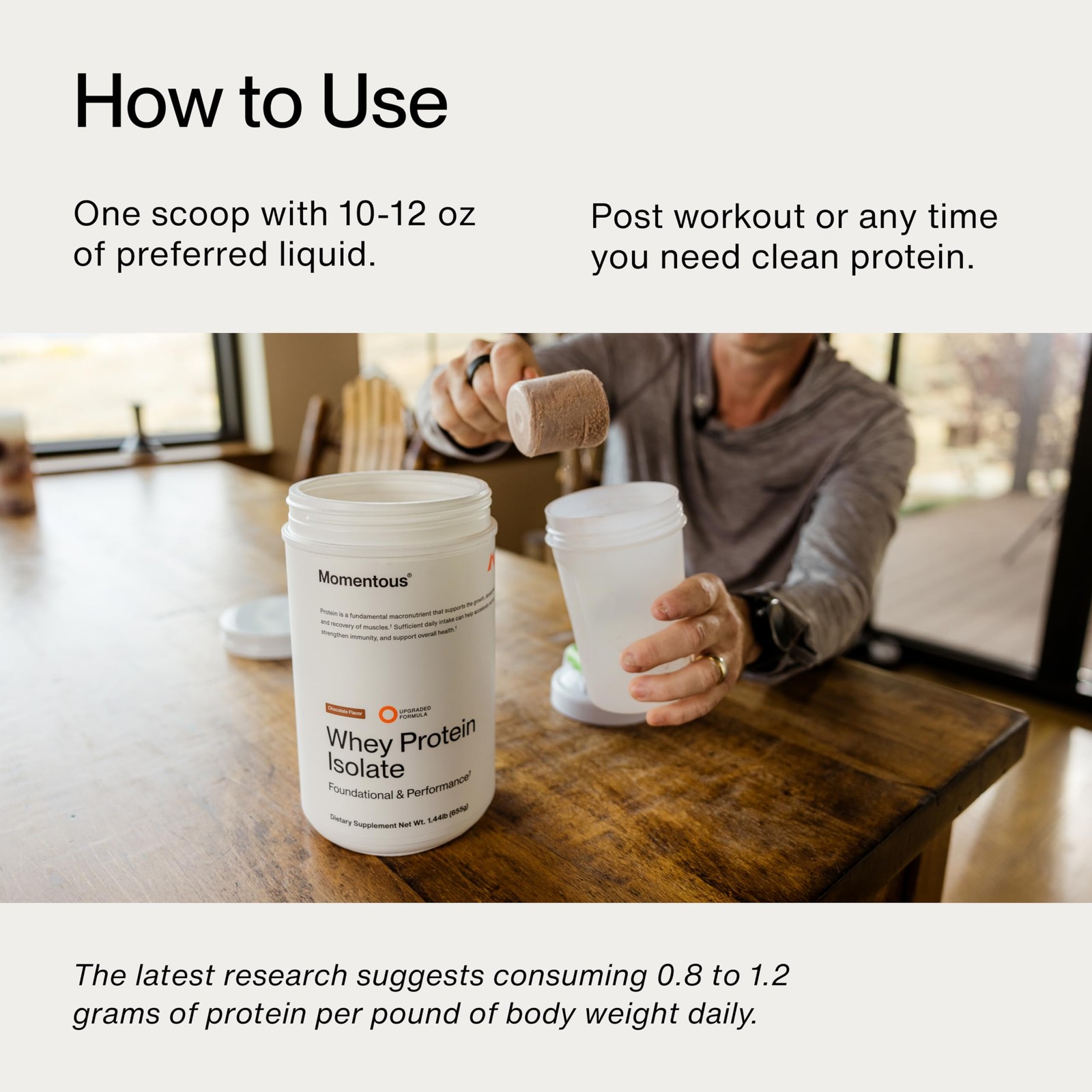 Momentous Essential Grass-Fed Whey Protein Powder – 20 g Whey Isolate Protein…