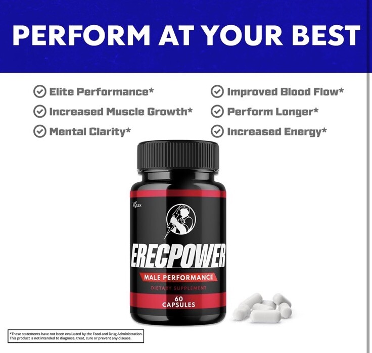 8/26 Erecpower for Men Advanced All Natural Formula Male Erectile Stamina Pills