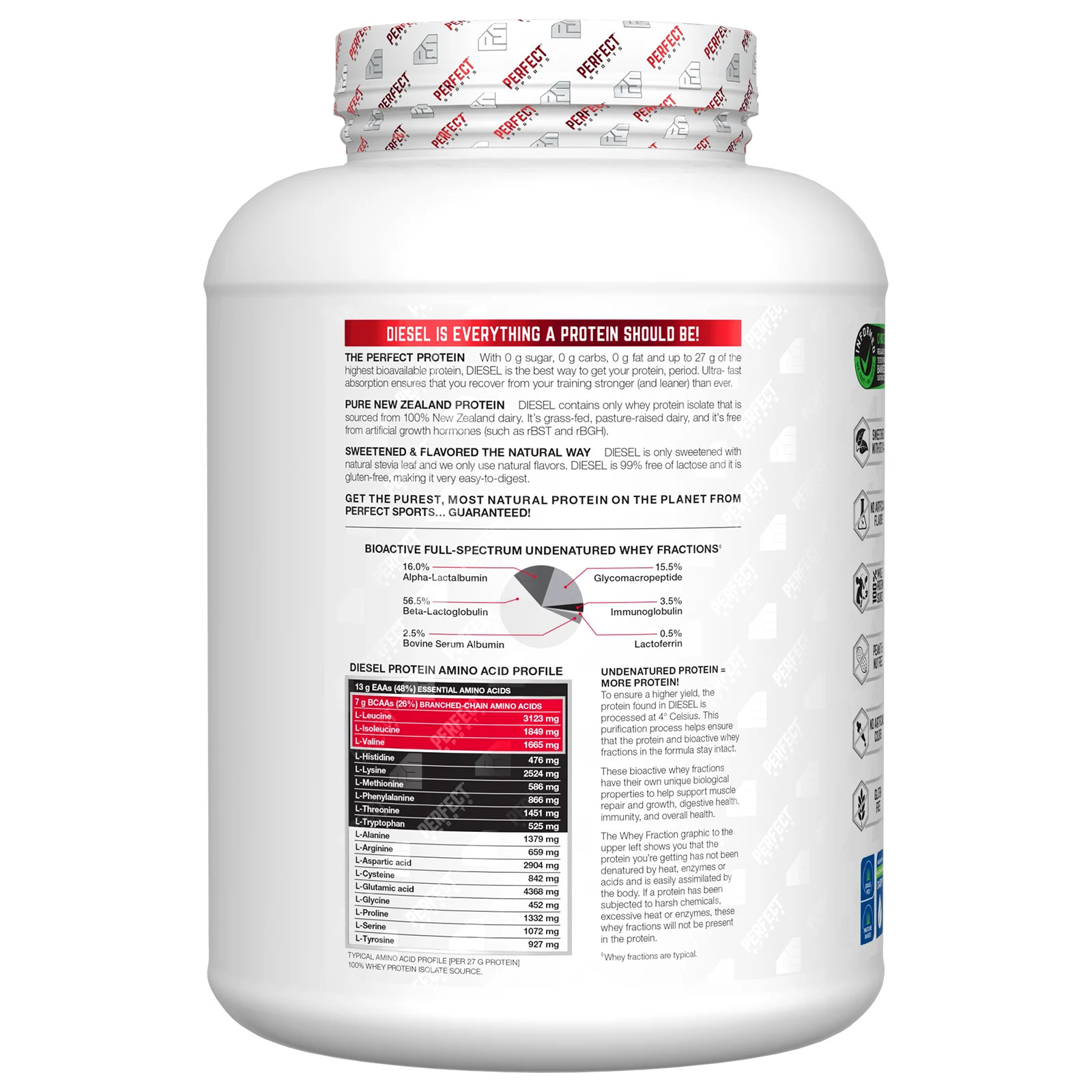 Diesel®, New Zealand Whey Isolate, Strawberry, 5 lb (2.27 kg)