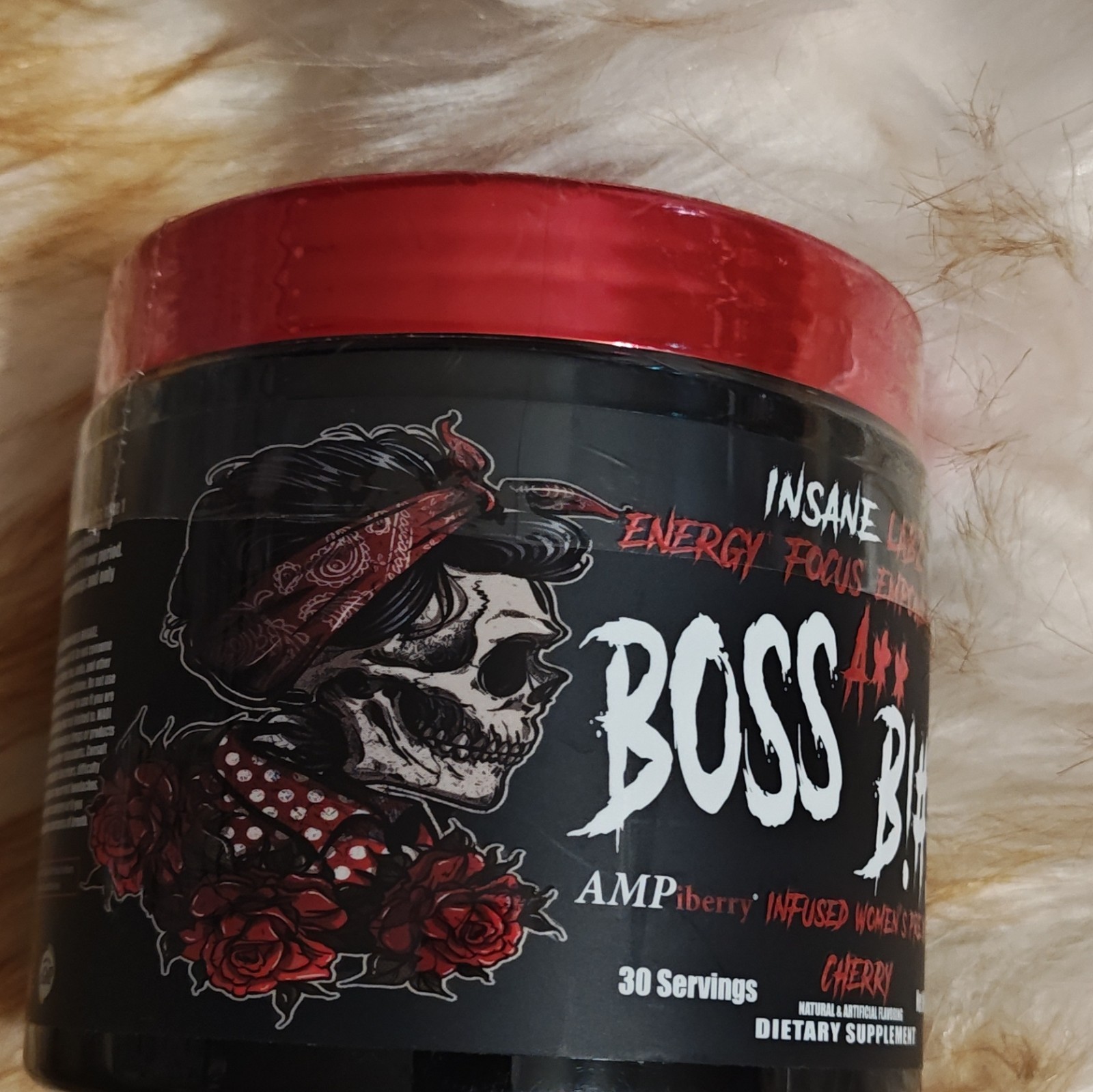 Insane Labz Boss A** B!#?H Women’s Pre-Workout Powder Cherry 30 Servings