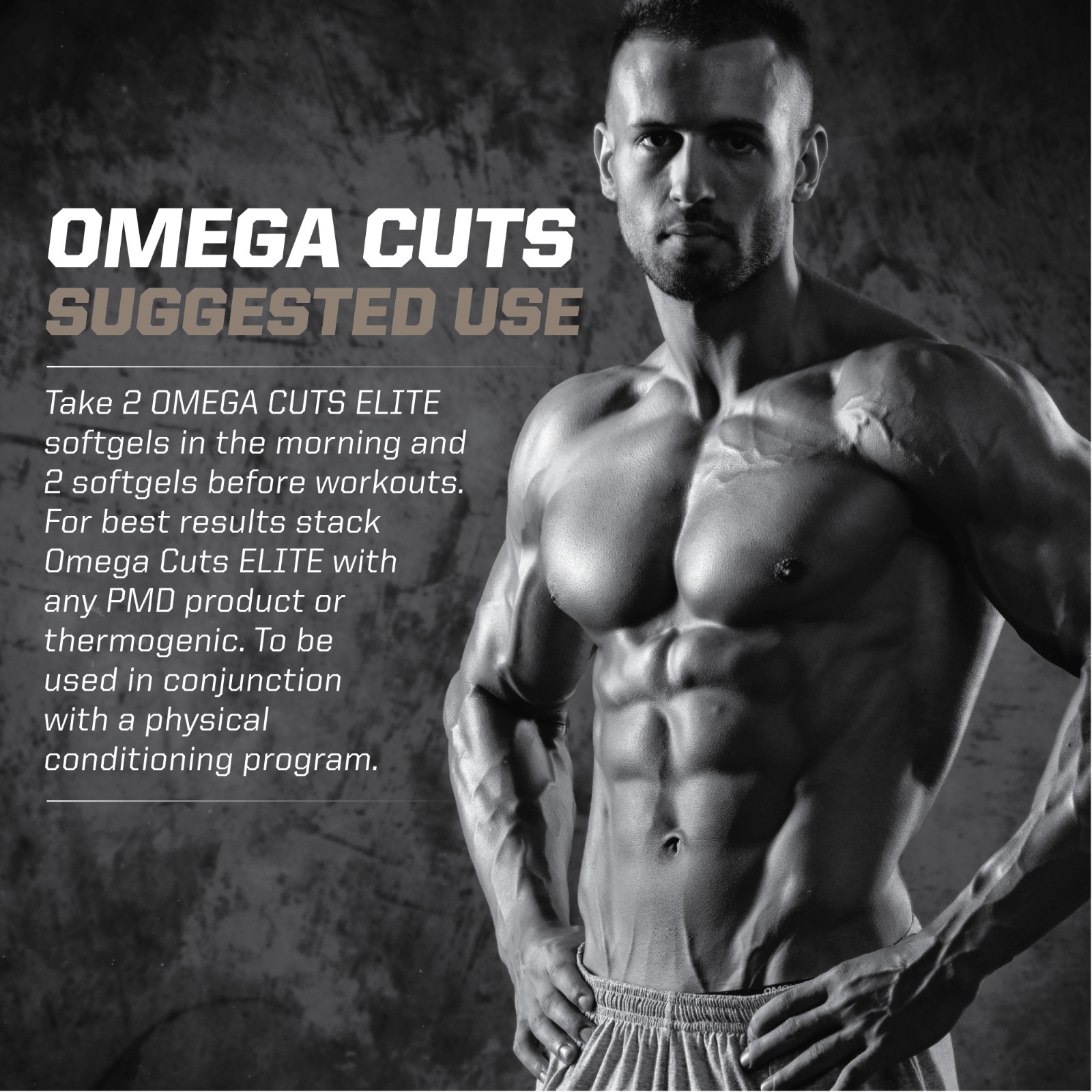 Omega Cuts Elite – Omega Fatty Acids & CLA for Muscle & Definition -180 Softgels