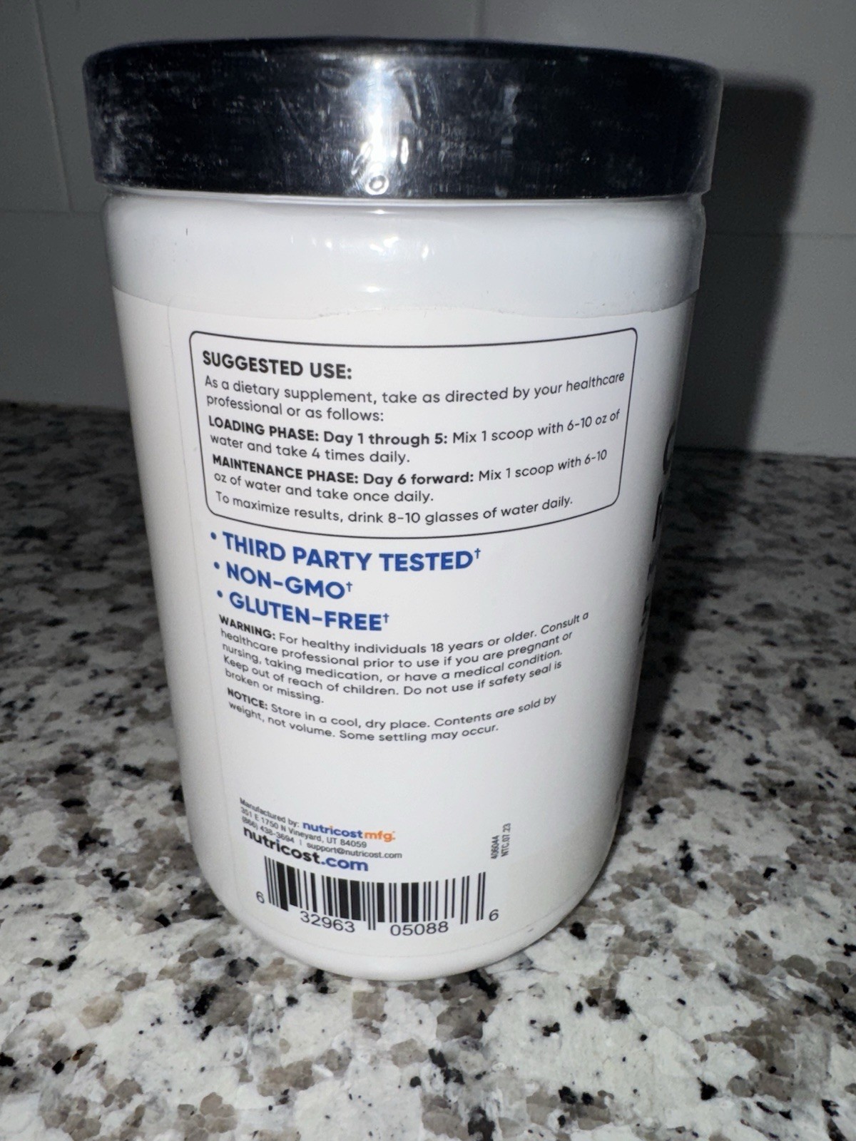 Nutricost Creatine Monohydrate Micronized Powder 100 Servings BB 1/27