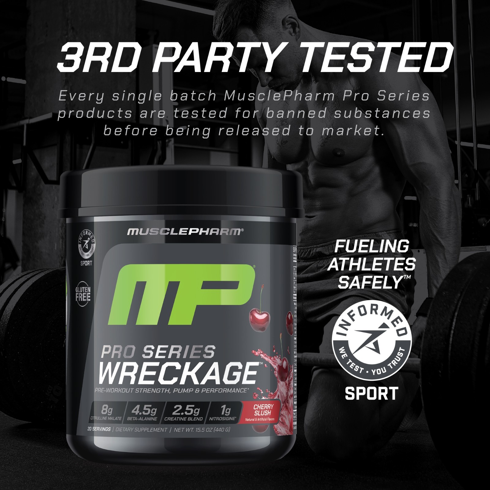 Pro Series Wreckage™, Pre-Workout, Cherry Slush, 15.5 oz (440 g)