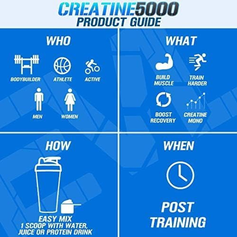 Evlution Nutrition Creatine 5000 – Supports Faster Recovery, Lean Muscle Growth
