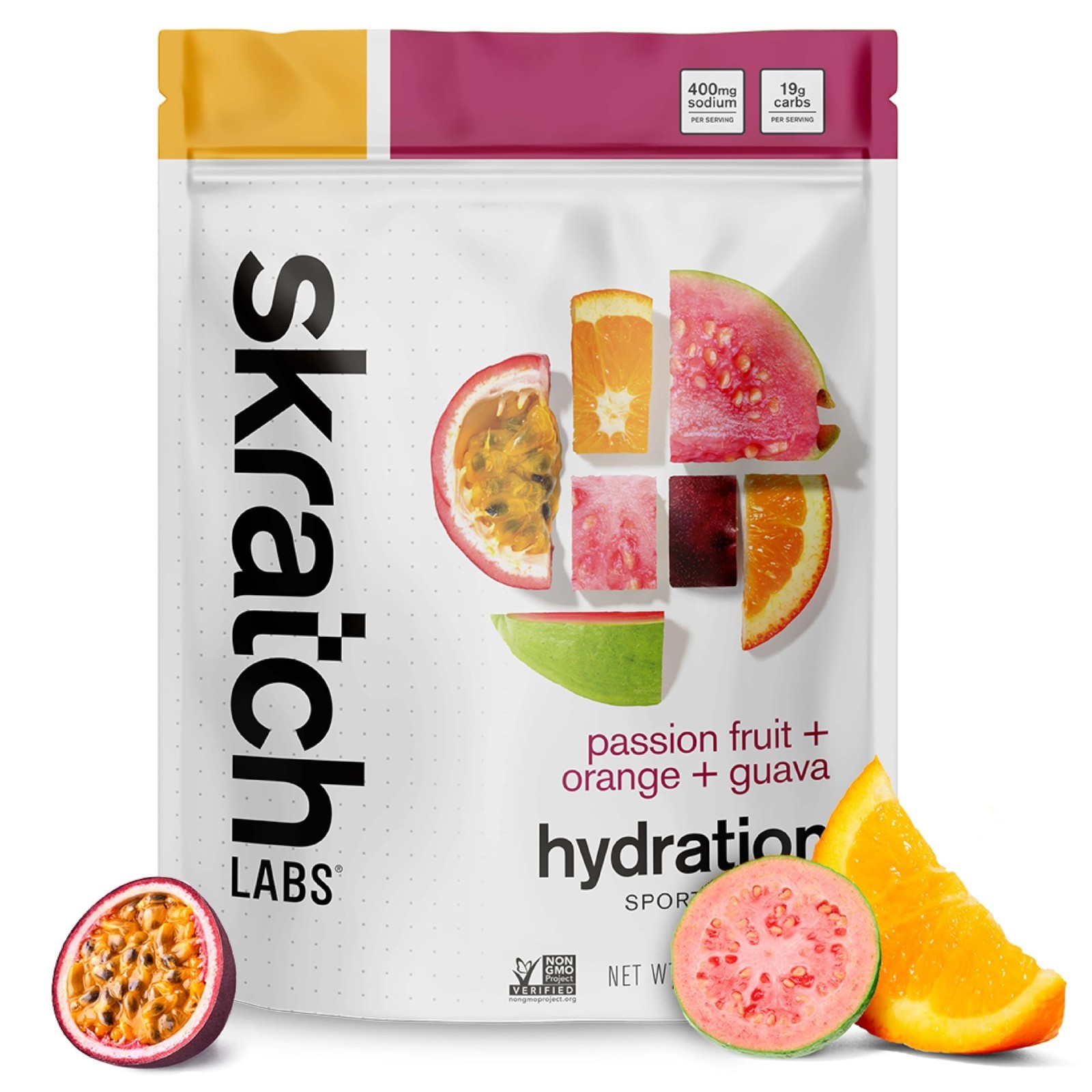 Electrolyte Sports Drink Mix – Real Fruit Hydration Powder, Passion Fruit Orange
