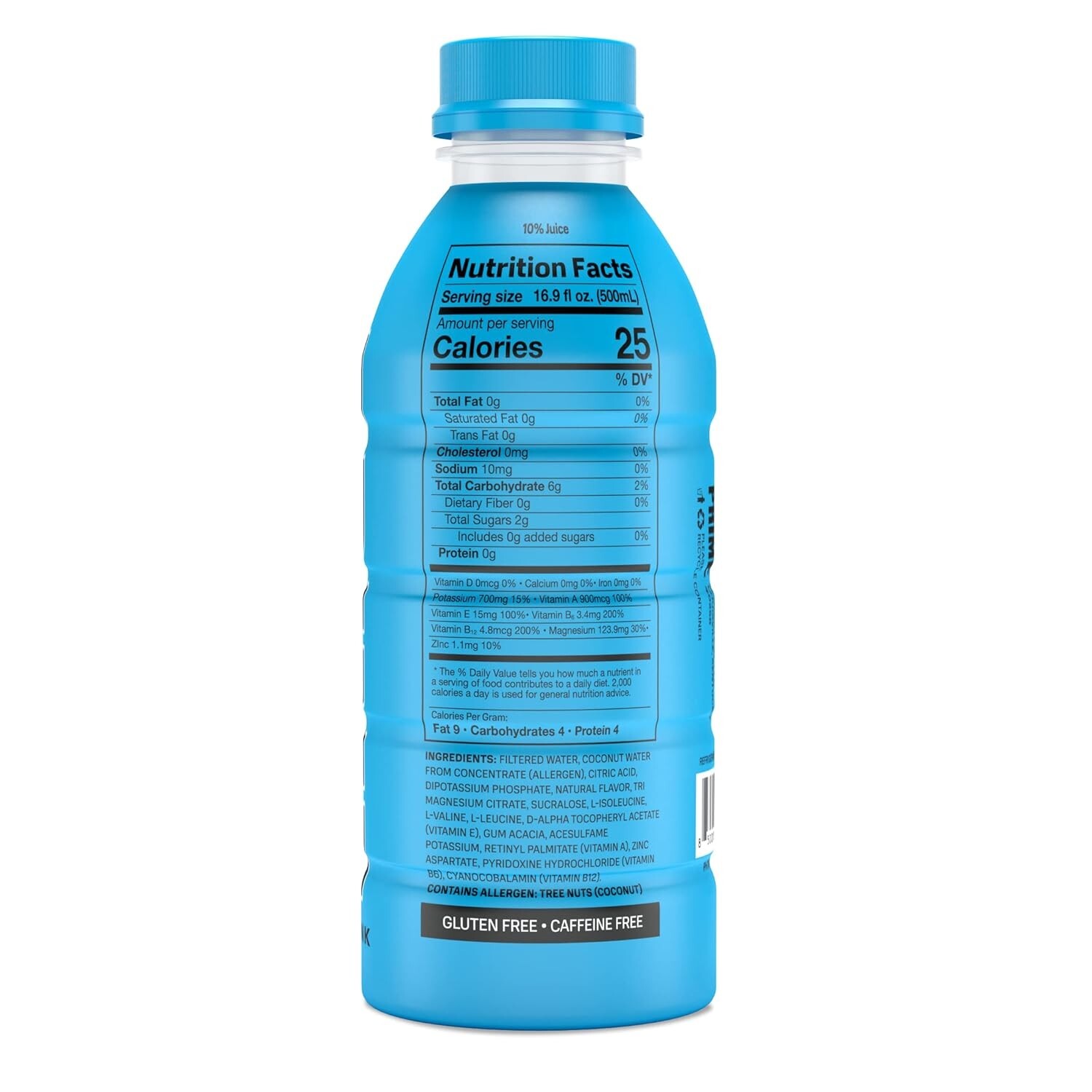 PRIME Hydration – Electrolytes Enhanced Sports Drink – Blue Raz, (12) Bottles