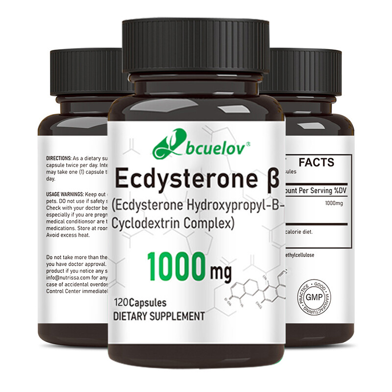 Ecdysterone 1000mg Supplement for Maximum Muscle Growth and Recovery 30/60/120pc