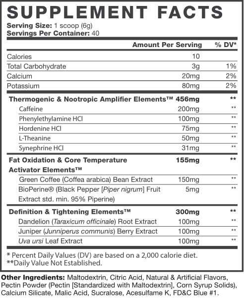 Muscle Elements 212° Weight Loss ENERGY – SOUR GUMMY BEAR, 40 Servings
