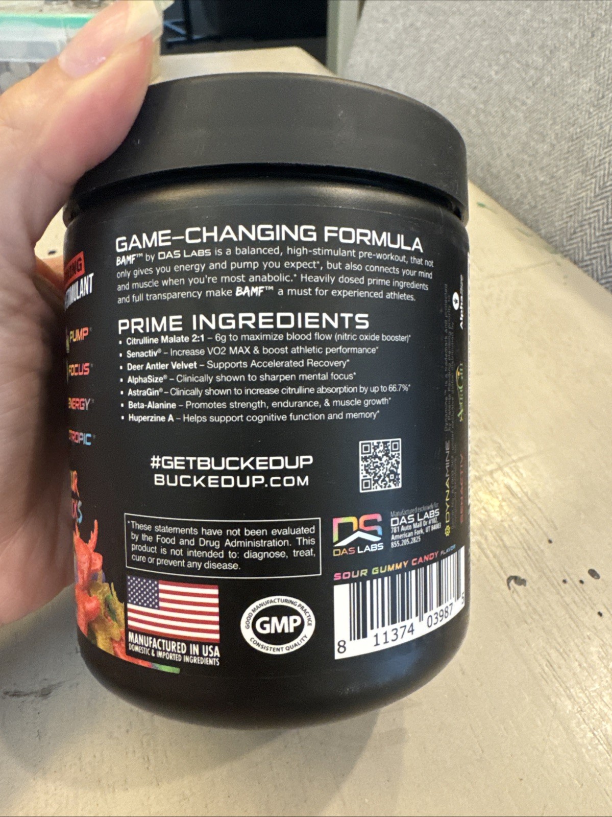 Bucked Up BAMF High Stimulant Nootropic Pre-Workout Energy, Pump, Focus, 30