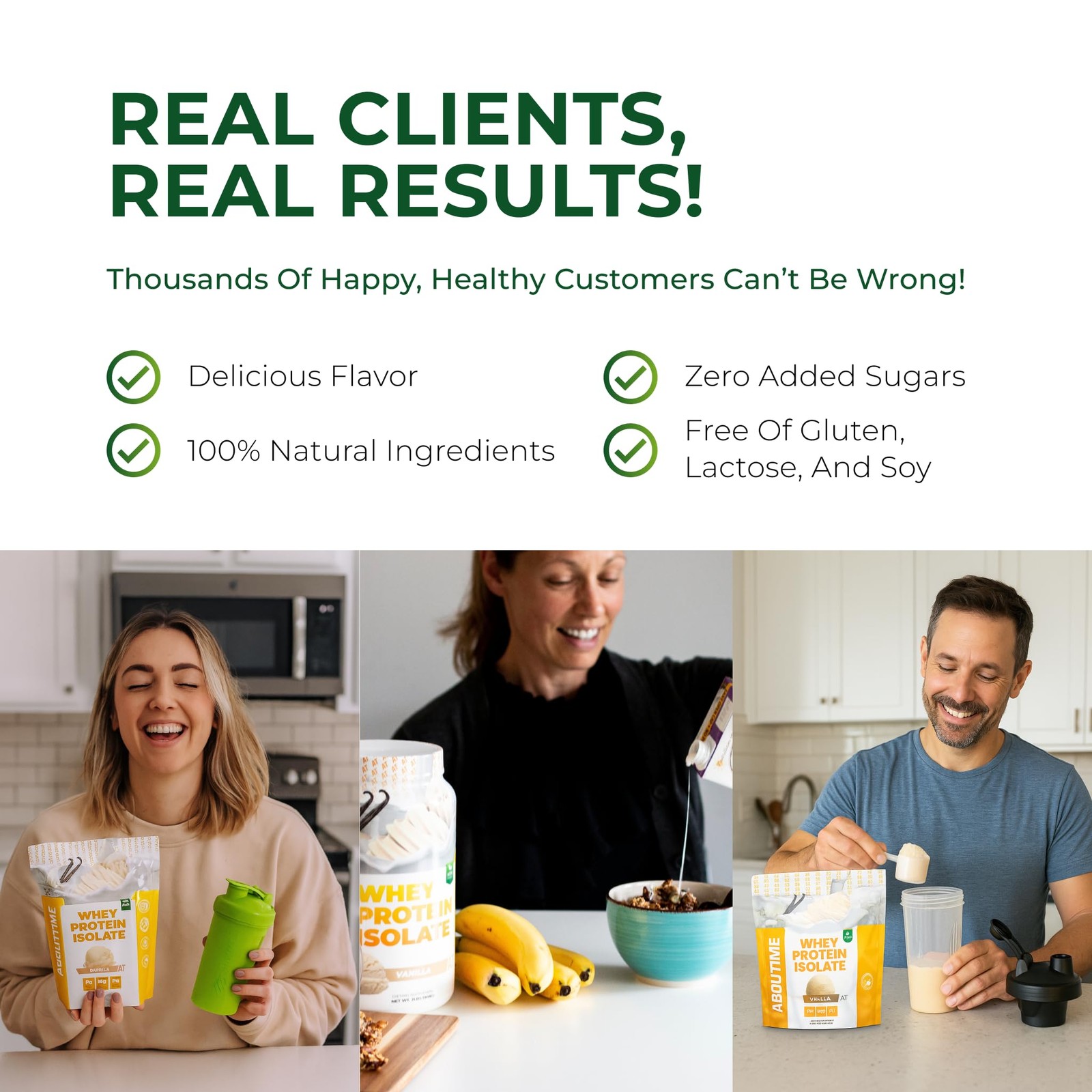 About Time Vegan Protein Powder, 22g Vanilla, Natural, Non-GMO, Plant-Based