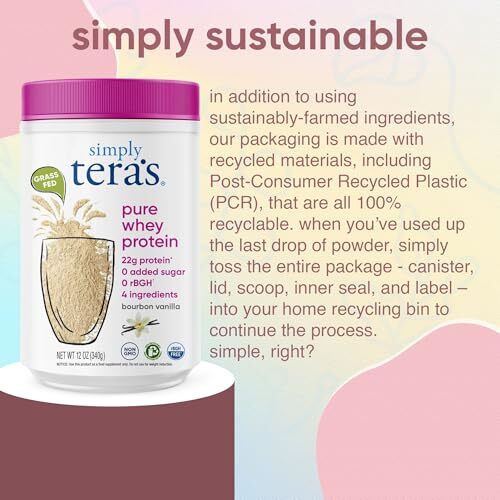 simply tera’s pure whey protein powder, bourbon Assorted Flavor Names , Sizes