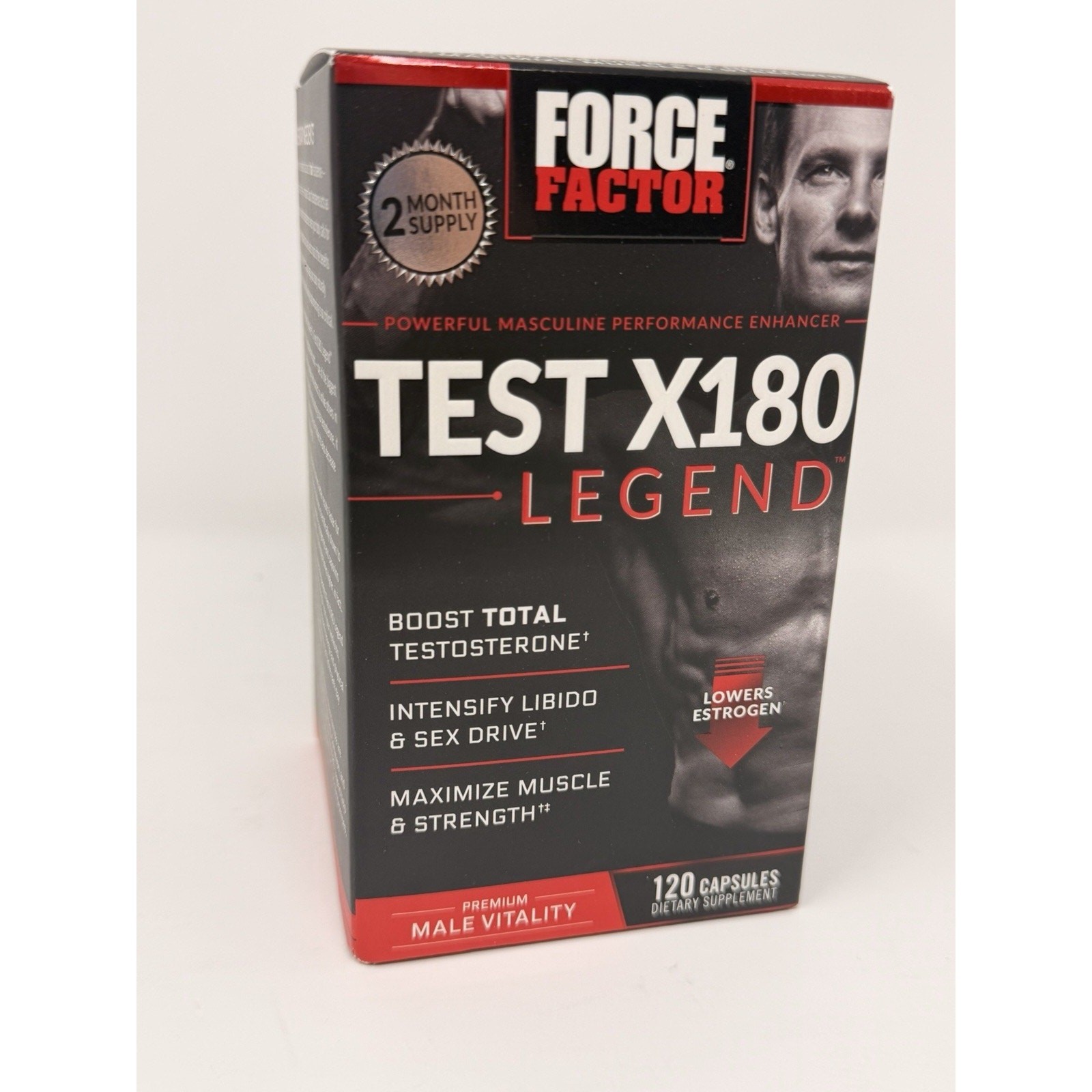 Force Factor Test X180 Legend ~ Test Booster Muscle Builder ~ 120 caps Exp 08/29