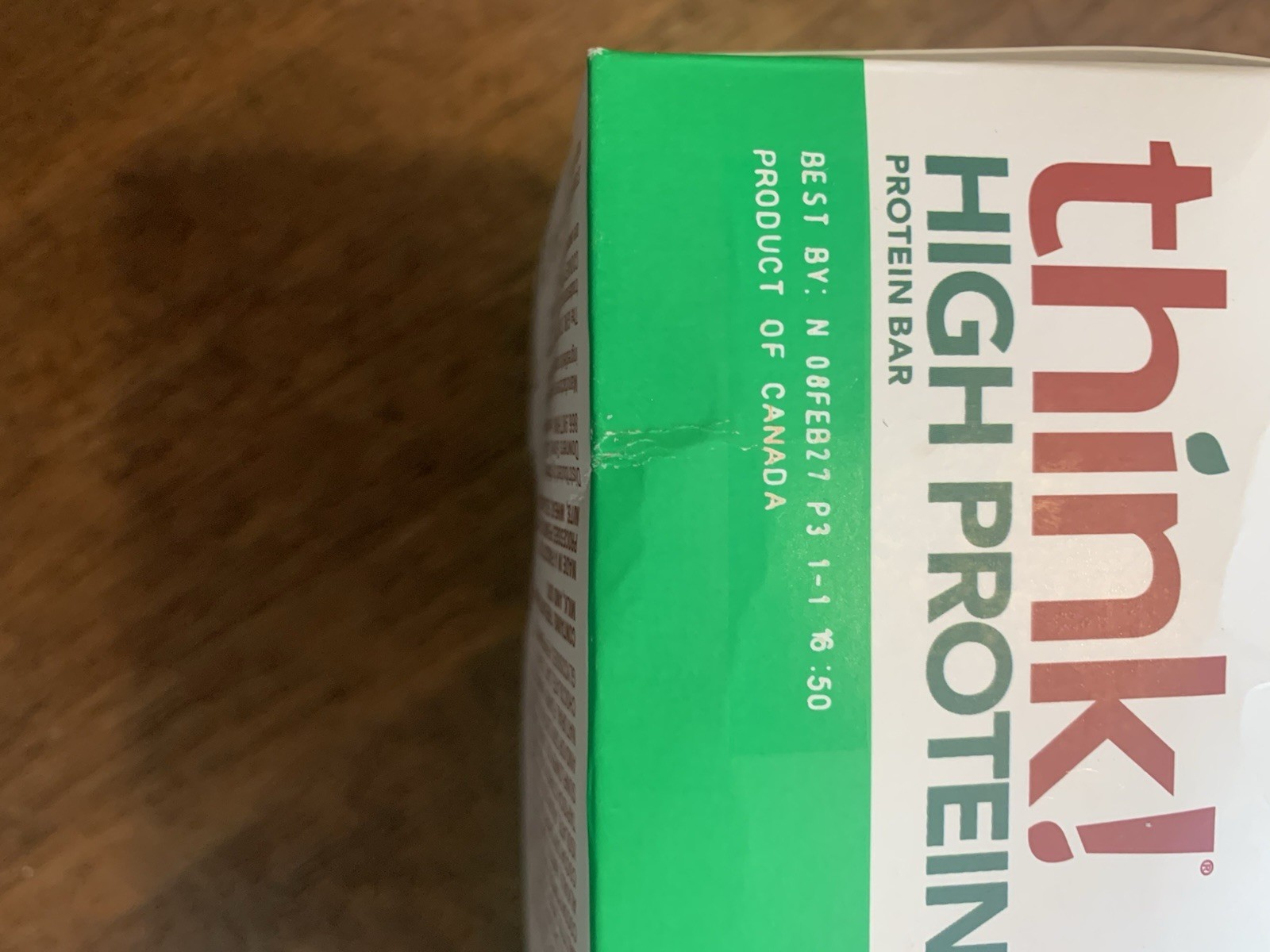 think! High Protein Thin Mints Protein Bars 20g, 0g Sugar GF 10ct 21.16oz