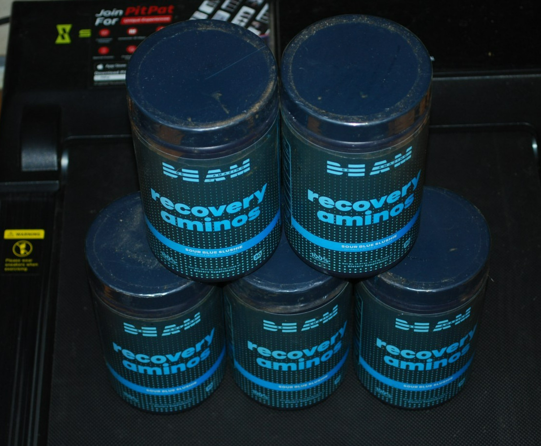 6) BEAM Recovery Aminos Powder BCAAs EAAs Sour Blue Slushie – Sealed – Exp 11/24