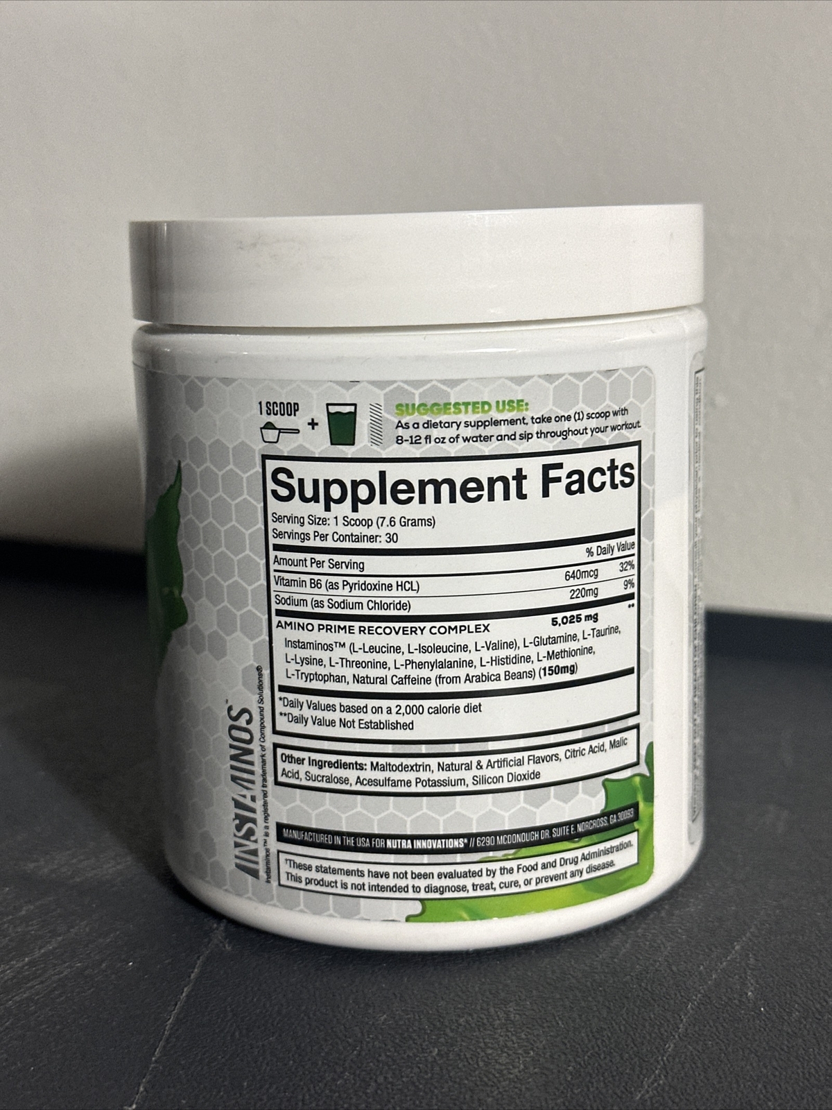 NUTRA INNOVATIONS Essentials Amino Hydration Candy Green Apple Read Clearance!