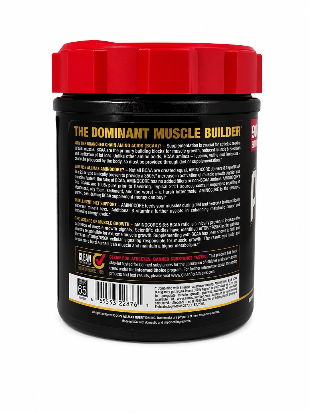 ALLMAX Aminocore BCAA Pina Colada 945g 2.1 lb 90 Servings New Sealed Unopened
