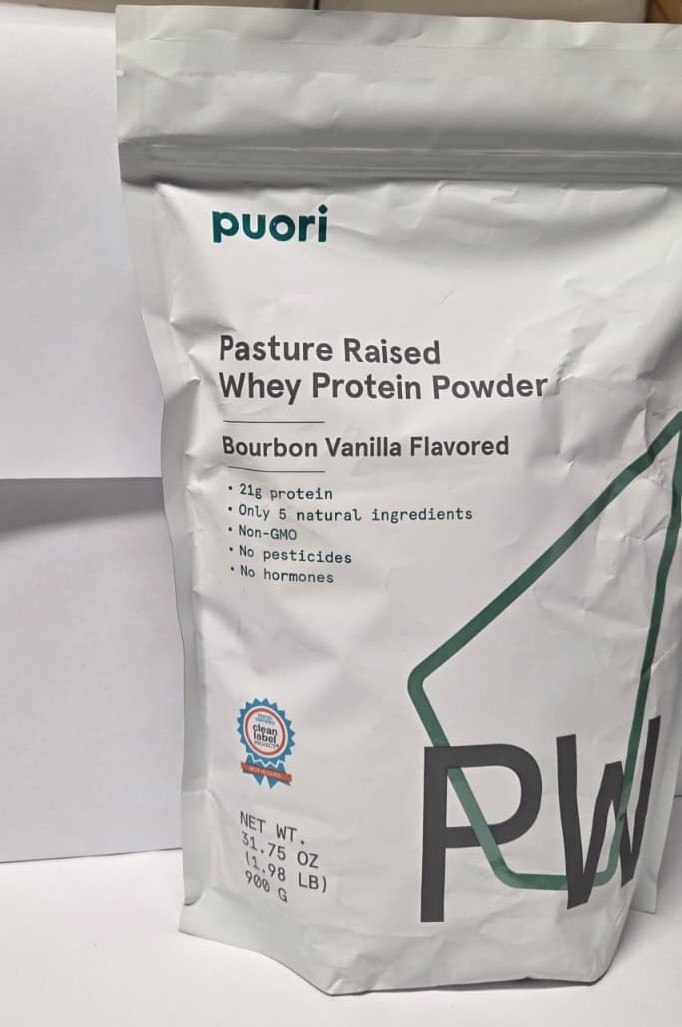 Puori Whey Protein Powder – Bourbon Vanilla, Grass-Fed & Non-GMO – EXP – 07/2027