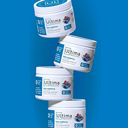 Ultima Replenisher Electrolyte Hydration Powder Blue Raspberry Sugar Free,3.7 OZ