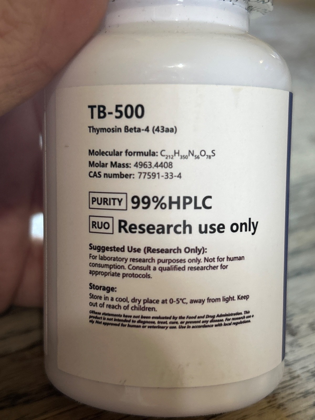 TB-500 Pharma Grade Peptide 60 capsules for body recomposition/ muscle building