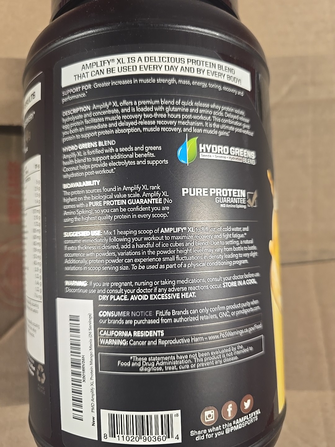 AMPLIFY XL Protein Matrix Muscle-Strength Recovery Cinnamon Toast 24 Serve