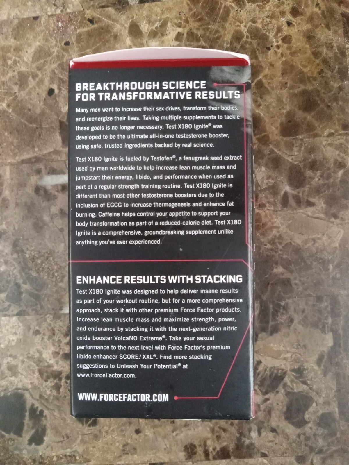 Force Factor FFS-TST060XX-FG Test X180 Ignite – 60 Capsules Exp.03/2025