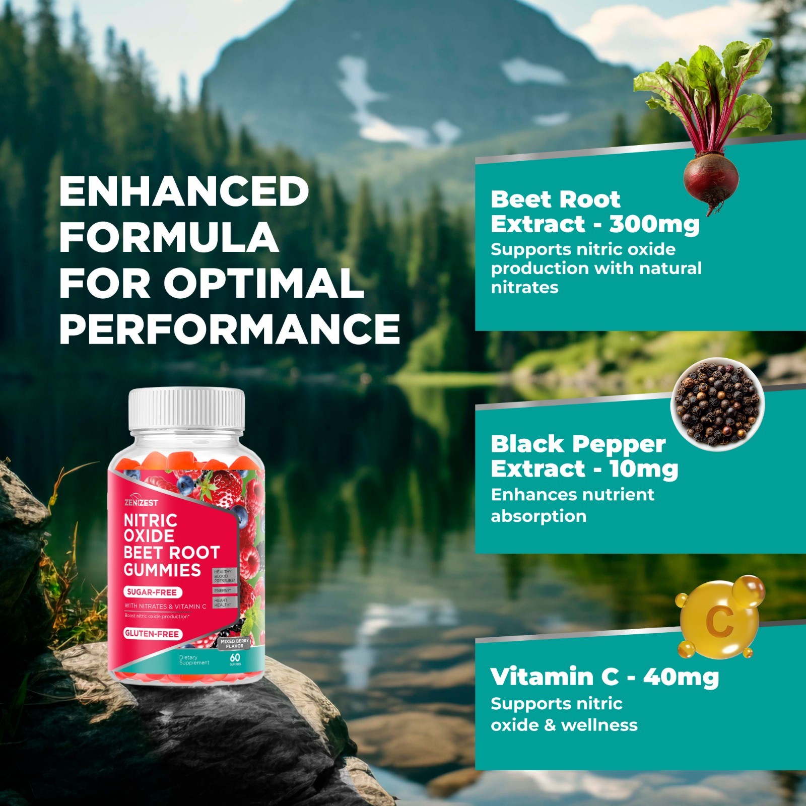 ZeniZest Beets Root Soft Chews Supplements – Support for Heart Health and Health