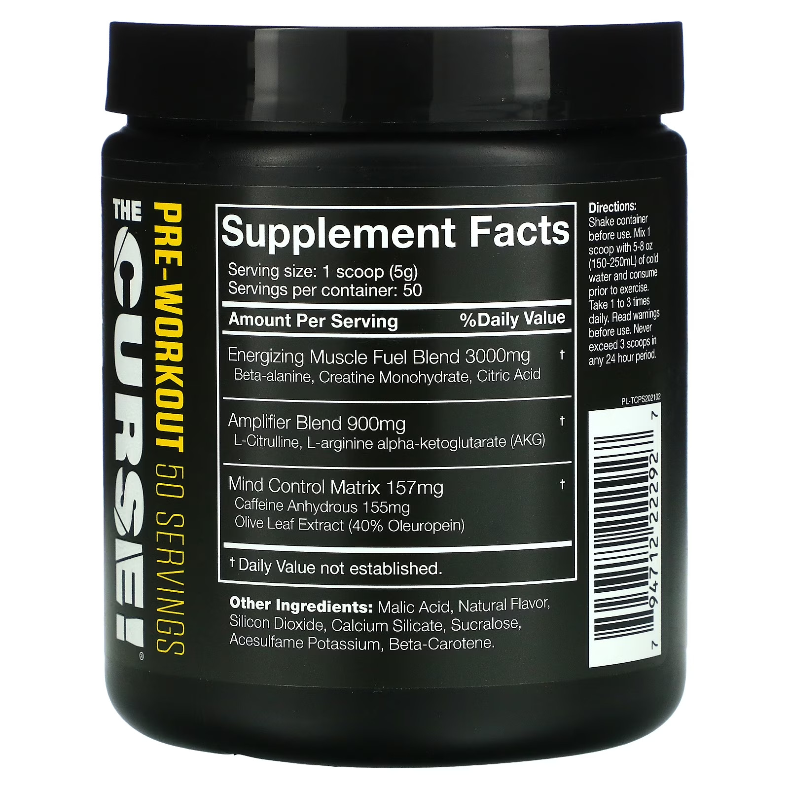 ® the Curse Pre Workout Powder Pineapple Shred Pre Workout Mix for Energy and Fo