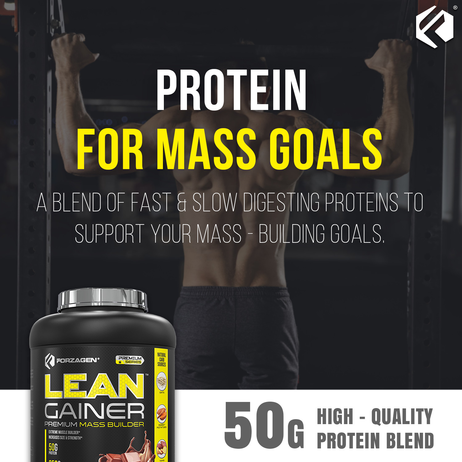Lean Gainer Premium Mass Builder 8 Lbs, 2 Flavor Available, Natural Carb Source,