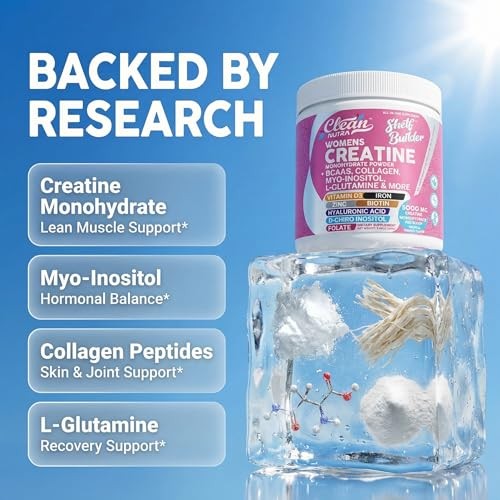 Clean Nutra Creatine for Women | BCAA Powder, Collagen, Biotin, Vitamin D3