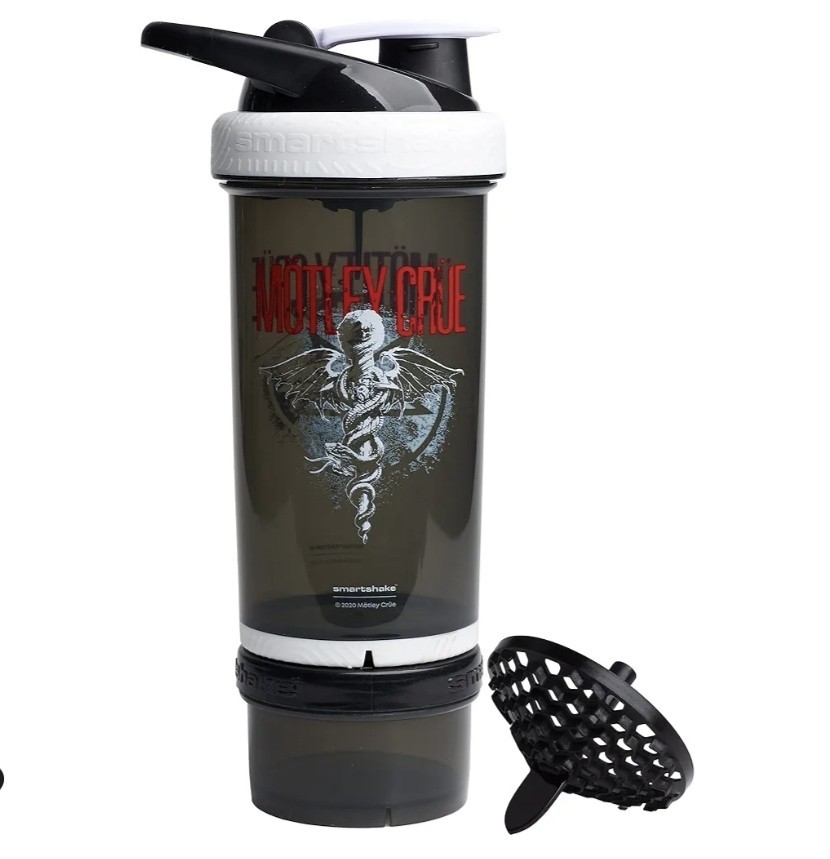 New! Smartshake Revive – MOTLEY CRUE – Shaker Bottle With Storage (25 oz)