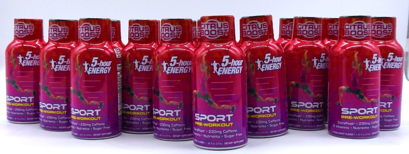 20- 5-hour Energy Sport Pre-Workout Citrus Boost, 1.93 Fl. Oz. Each, Exp. 10/26