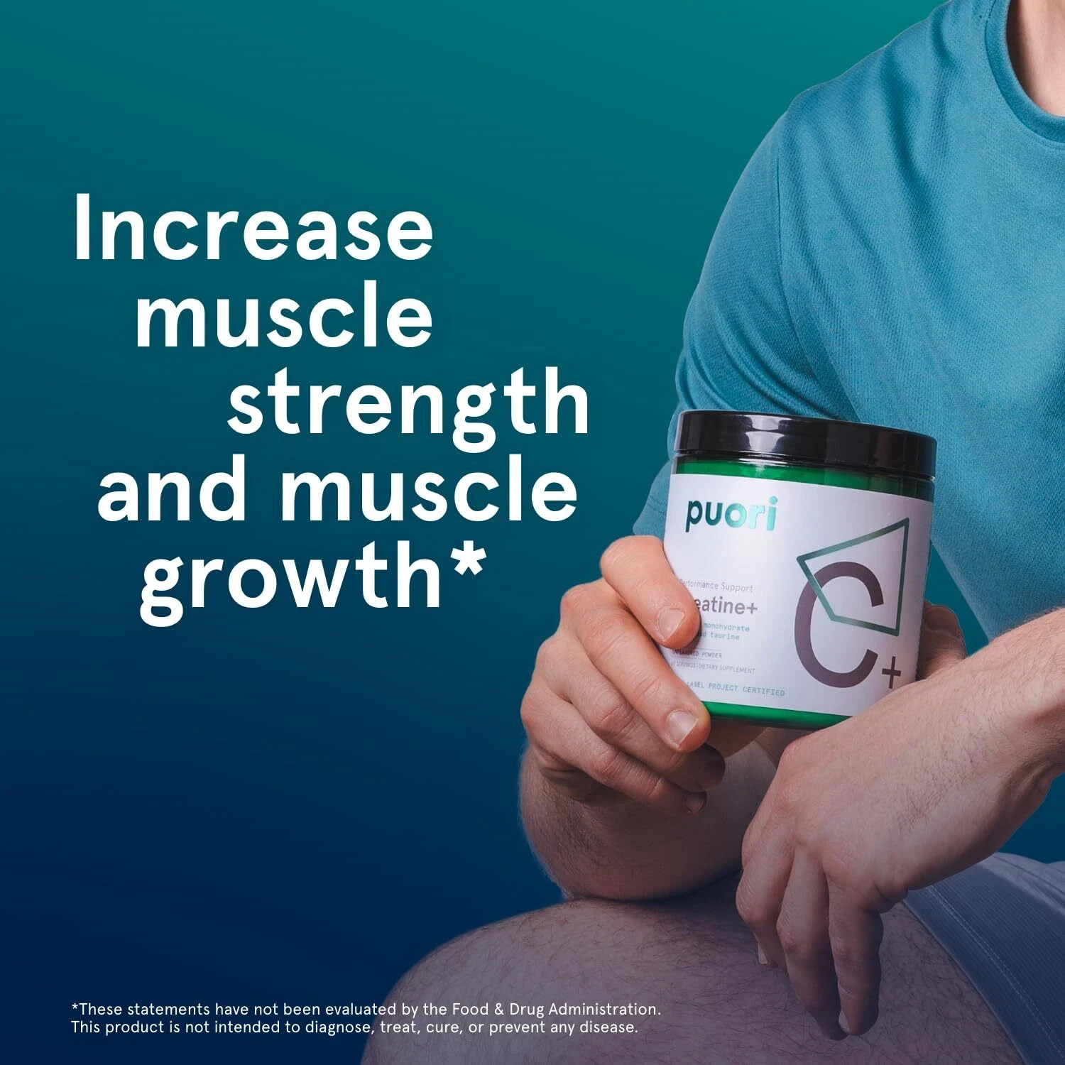 Puori Creatine Monohydrate Powder with Taurine – Unflavored Creatine Powder P…