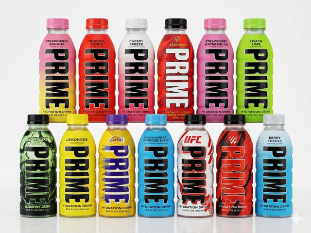 PRIME Hydration Sports Drink – Electrolytes, BCAA – Variety Pack, 16.9oz (24 ct)