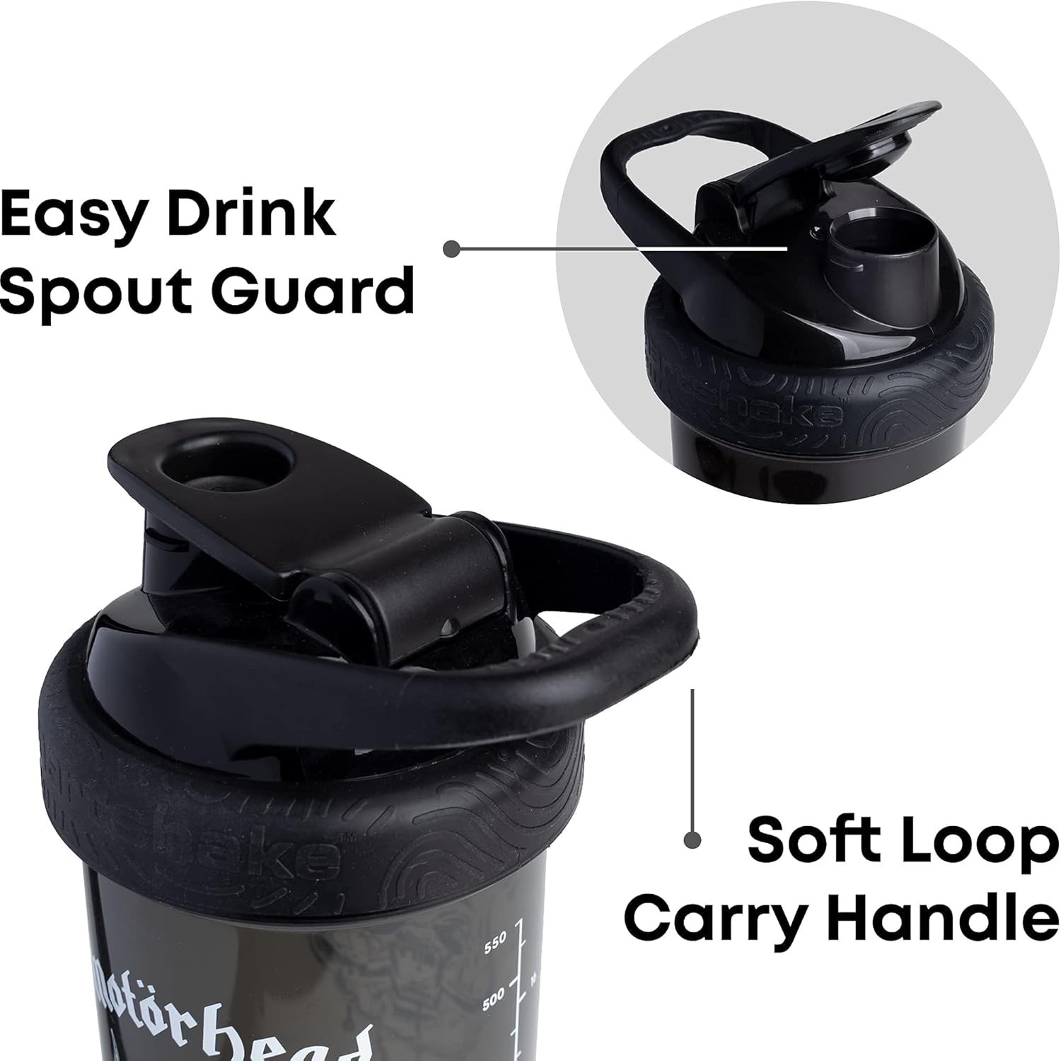 New! Smartshake Revive – MOTORHEAD – Shaker Bottle With Storage (25 oz)