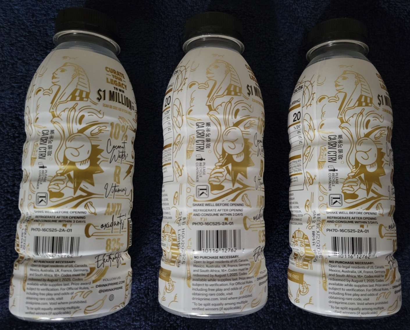 lot of 3 NEW! Prime Collector Series Hydration Drink 16.9oz bottles