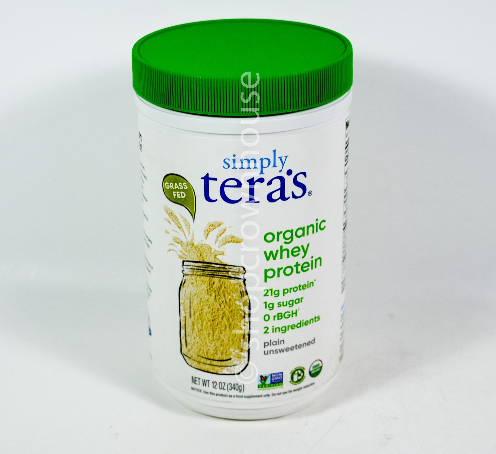 Simply Tera’s Organic Whey Protein Plain Unsweetened 12oz Canister 03/26/2027