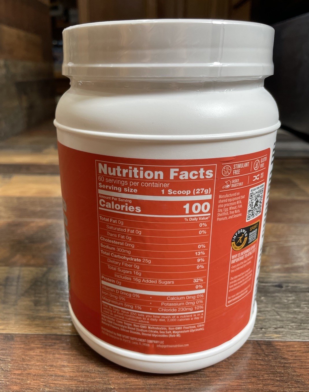 RAW Fuel Premium Endurance Supplement Powder Orange Hydration Stamina Exp 7/27