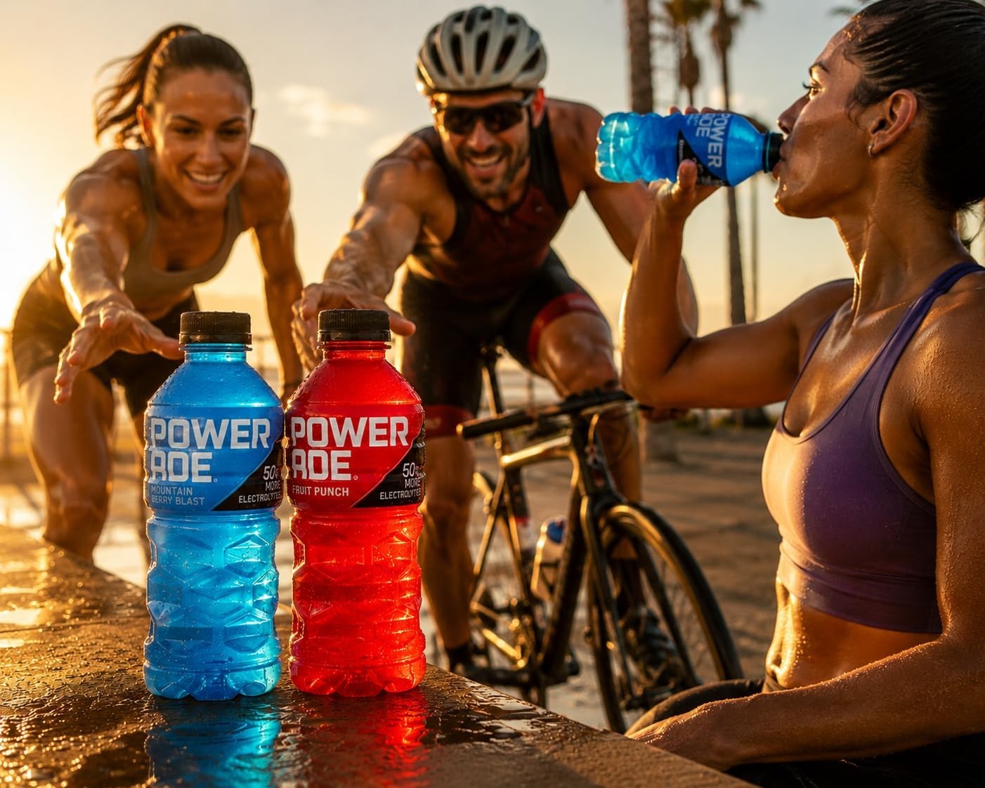 Electrolyte Sports Drink Variety Pack 12 Bottles – Mountain Berry, Orange, Grape