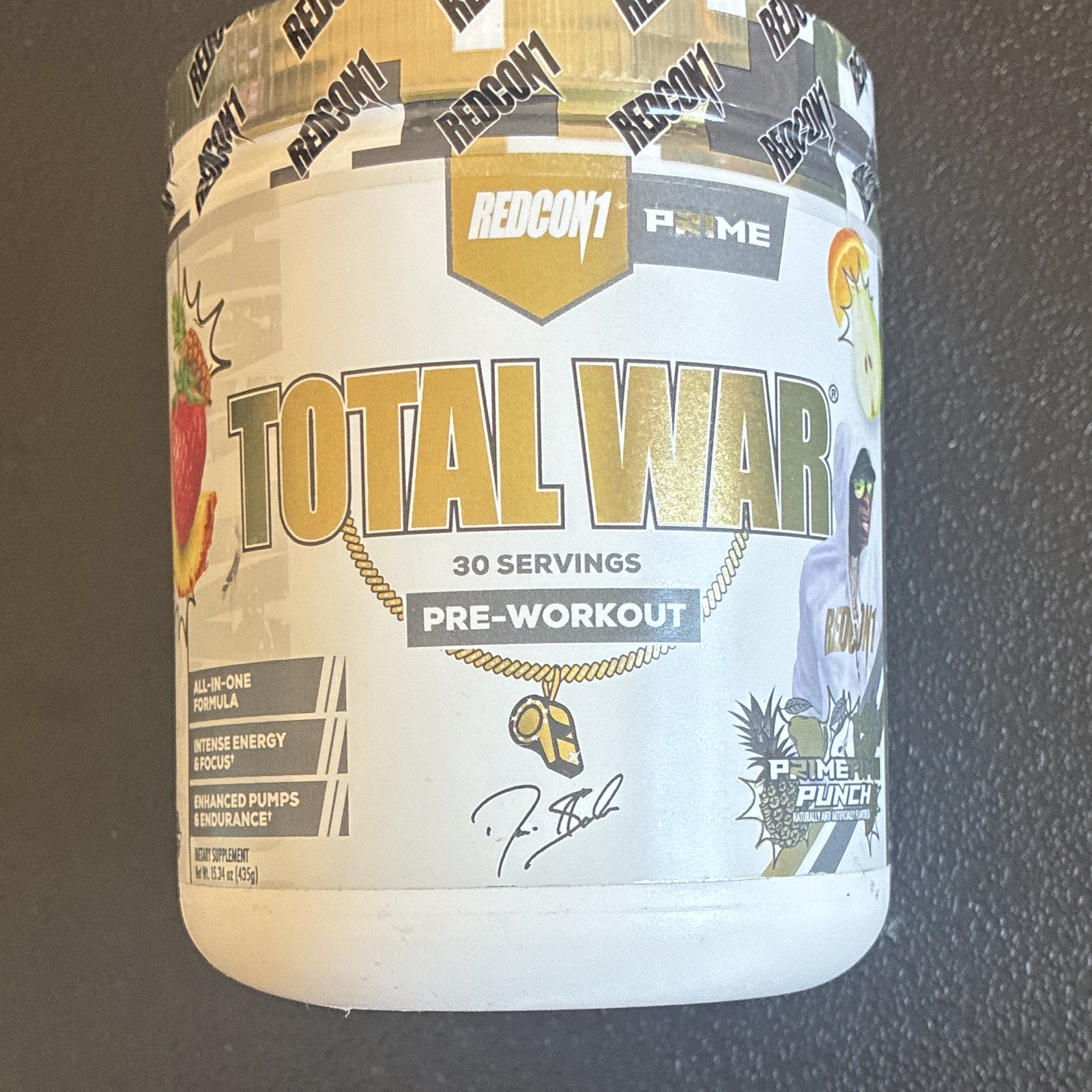 REDCON1 Total War Pre-Workout Powder Prime Punch 30 Servings 15.34 oz 08/27