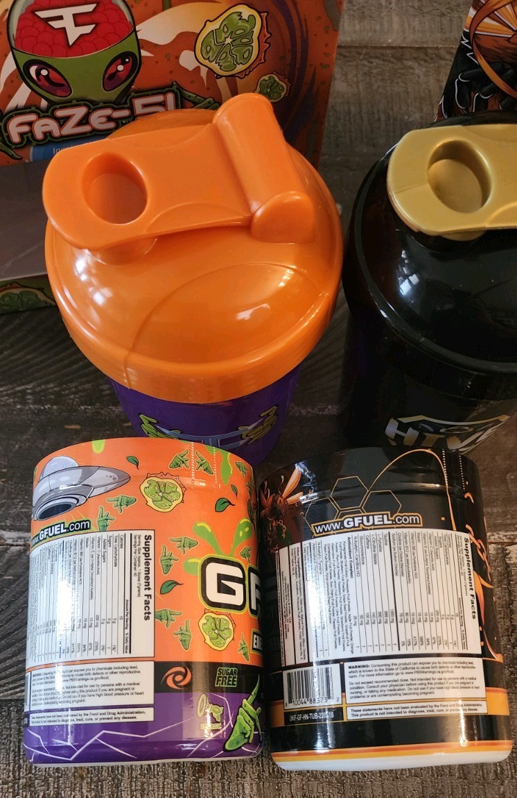 Gfuel Tub Lot of 2 Collectors Boxes Hive Nectar & Faze 51 New Sealed Tubs G Fuel