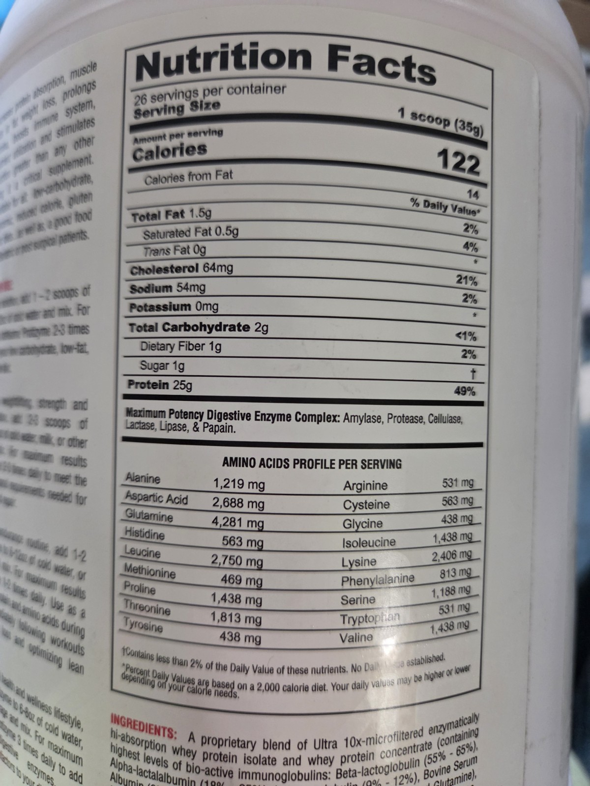 Metabolic Nutrition Protizyme 5 Protein Blend Strawberry Creme 2 lb 26 Servings