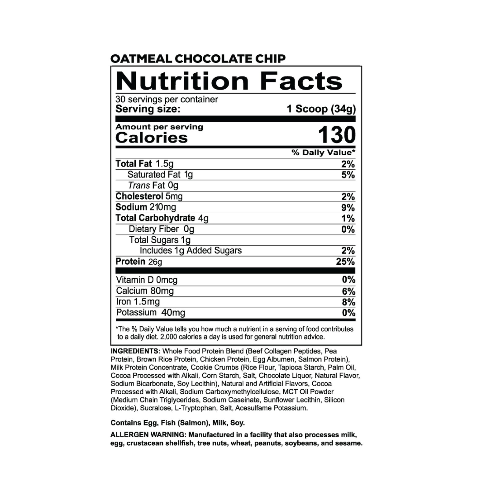 REDCON1 MRE Lite Whole Food Protein Powder, Oatmeal Chocolate Chip – Low Carb…