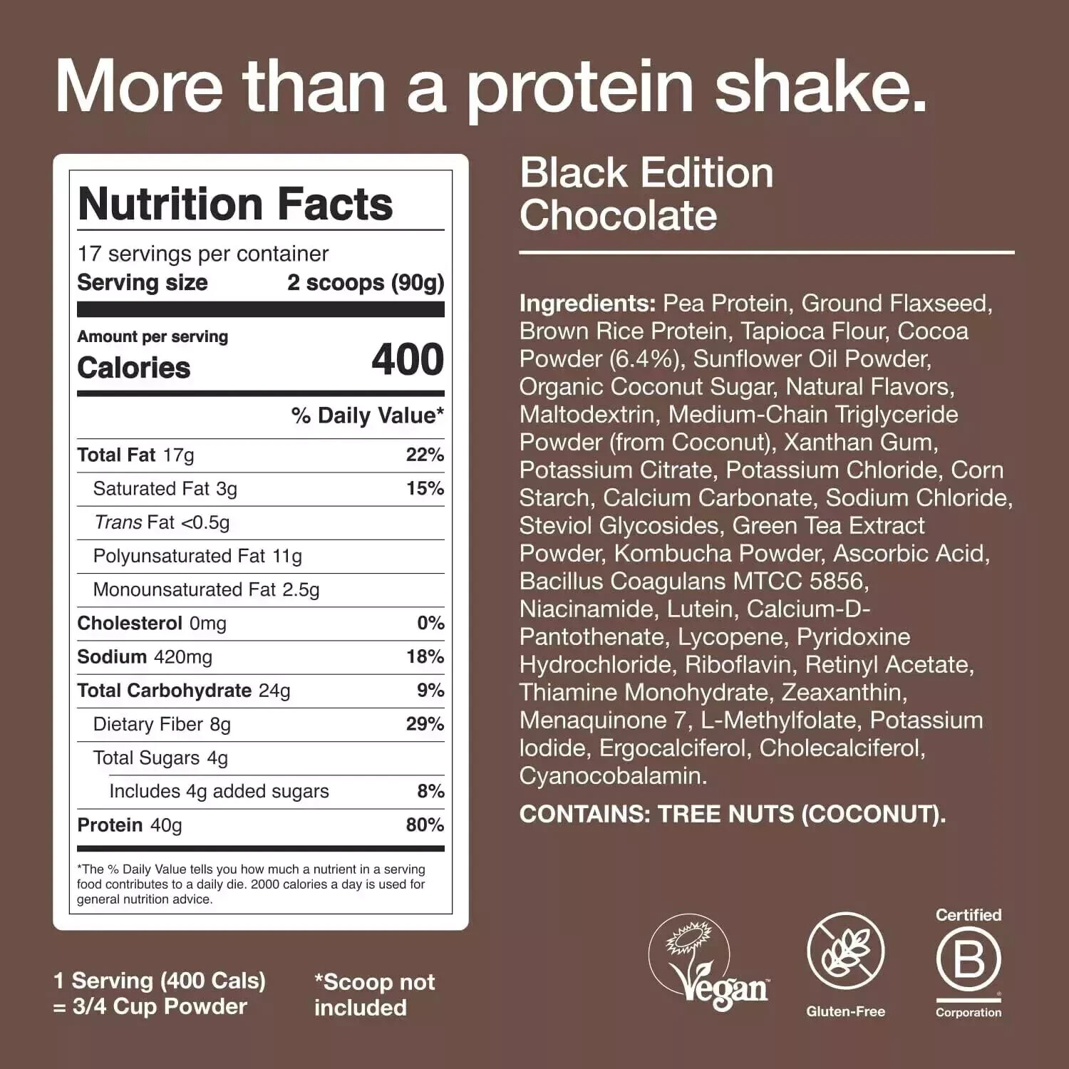 Huel Black Vanilla 40g – Vegan Protein, 17 Servings, Gluten-Free (Exp 09/25)