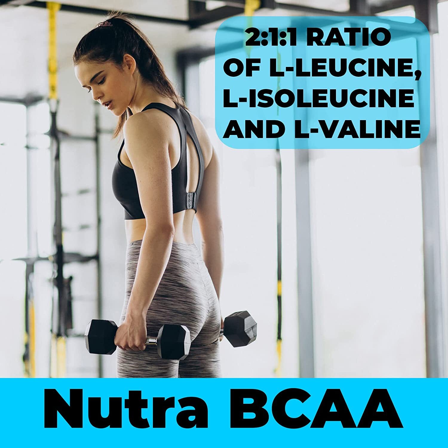 Nutra BCAAs Amino Acids, 3000mg Sugar Free Pre Workout without Ceatine, Non-GMO