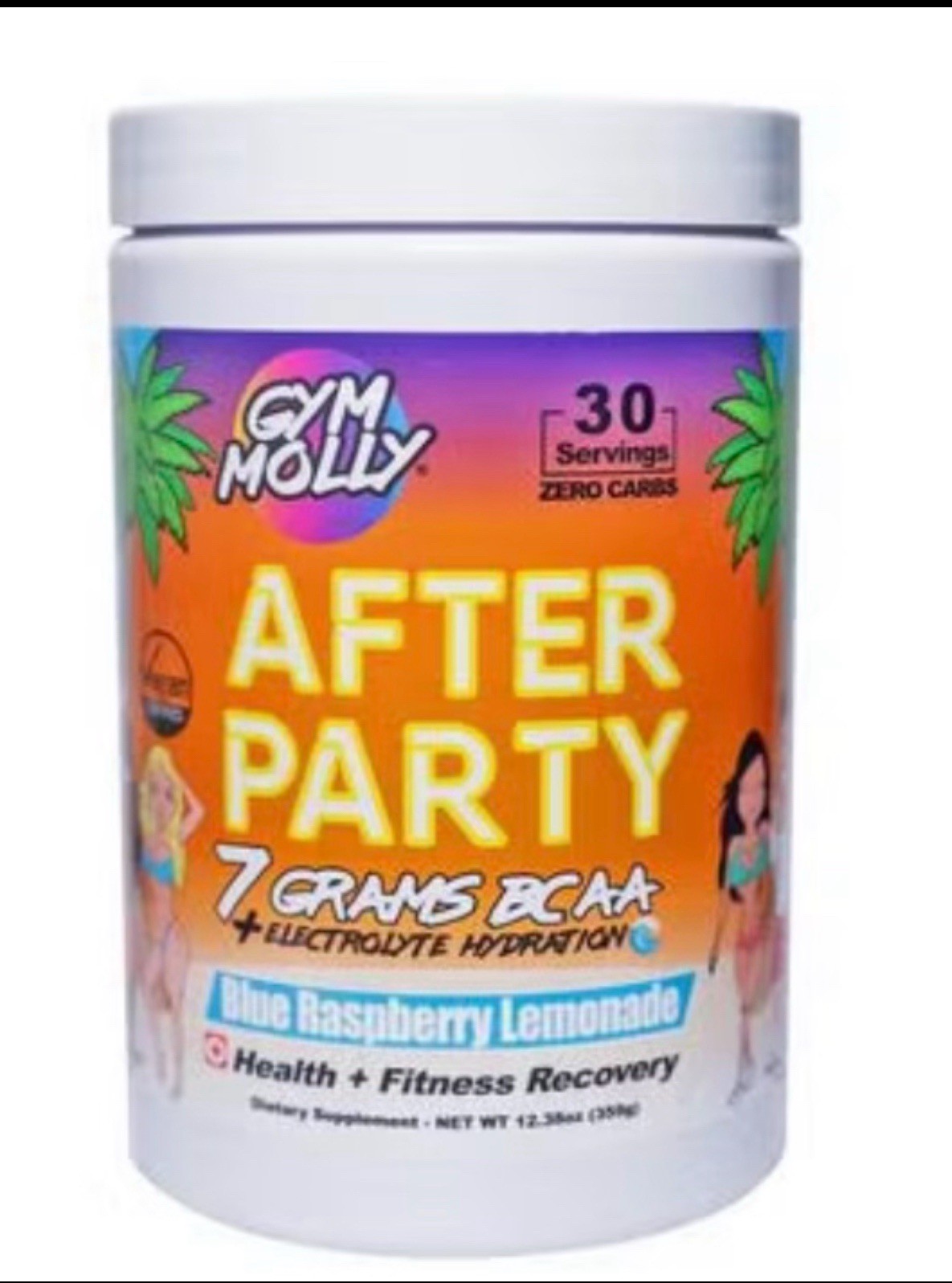 Gym molly After Party Blue Raspberry Lemonade Exp05/26-7grams Bcaa + Electrolyte