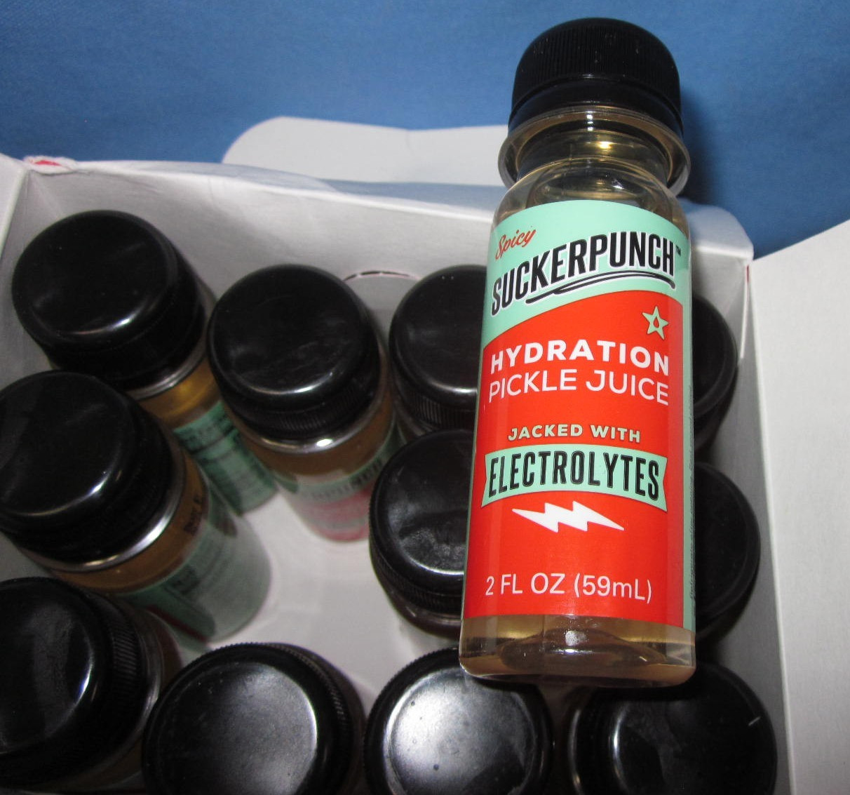 12 Bottles of SuckerPunch Spicy Pepper Hydration Pickle Juice 2oz Shots