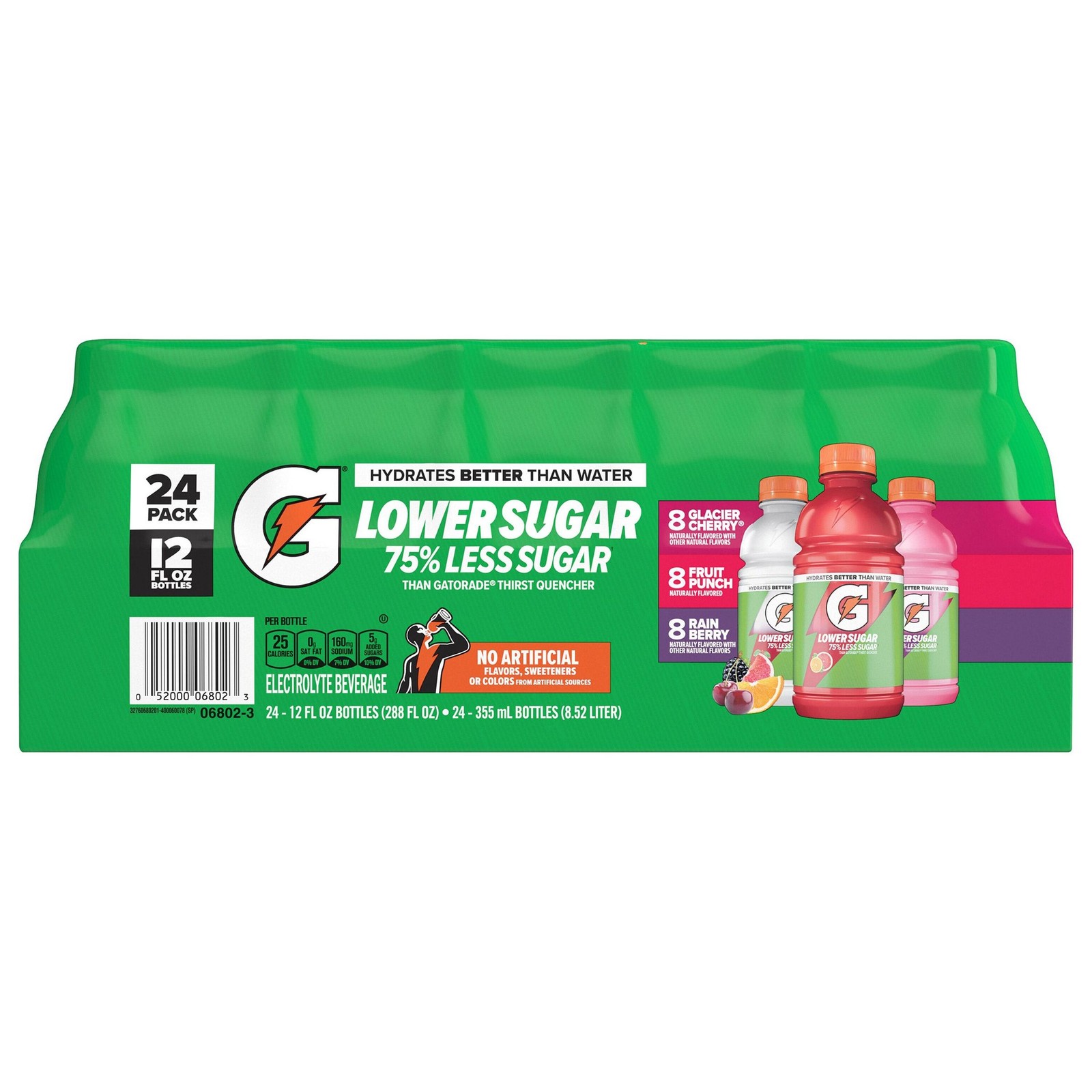 Gatorade Lower Sugar Variety Pack, 12 fl oz, 24-Pack Bottles