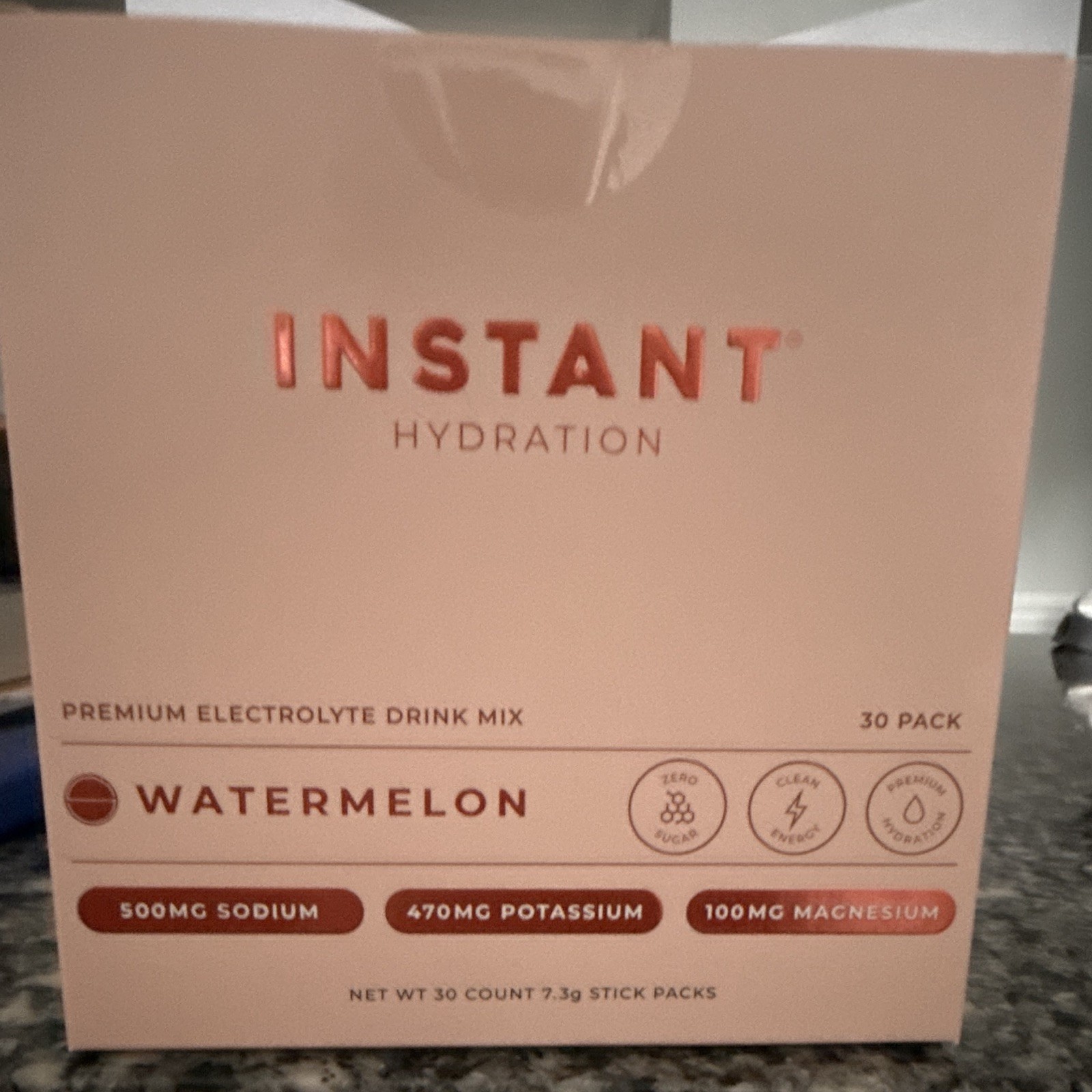 Instant Hydration Electrolyte Drink Mix Watermelon 30 Pack Sugar-Free Keto